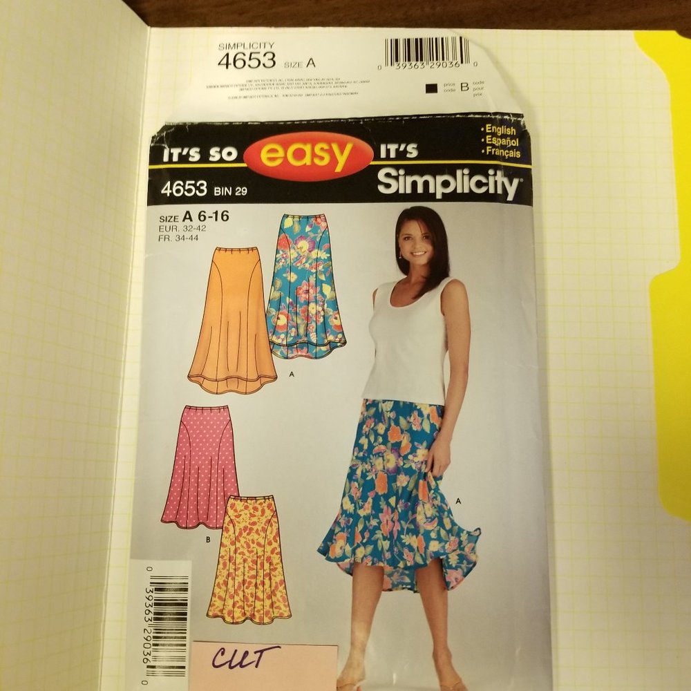 ✅4653 Simplicity Womens Sewing Pattern Tops Size A